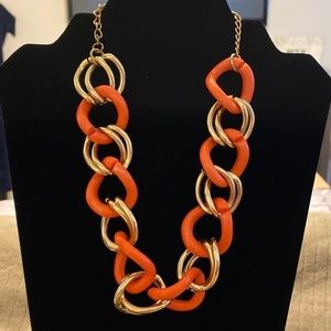 GOLD/CORAL NECKLACE